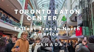 Torontos Biggest Christmas Tree 🎄 Eaton Center Shopping Mall Holiday Season Tour [upl. by Cathrine]