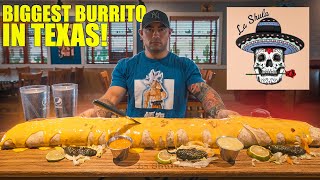 THE BIGGEST BURRITO IN TEXAS  10 POUND MONSTER BURRITO CHALLENGE [upl. by Ahsiemal36]