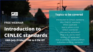 Free Webinar Introduction to CENELEC Standards [upl. by Clarissa]