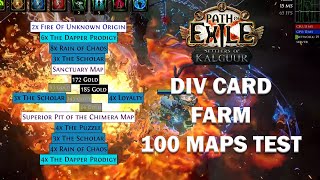 Poe 3 25  Divination card faming with abyss 100 Map test [upl. by Akirdnuhs]