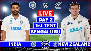 India vs New Zealand 1st Test Day 2 Live  IND vs NZ 1st Test Live Scores amp Commentary [upl. by Aihselef962]