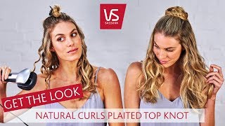 Get The Look Natural Curls Plaited Top Knot  VS Sassoon [upl. by Pris40]