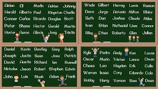 BOY Names 100 Most Popular Baby Boy Names in English  How to Pronounce Boy Names [upl. by Findley]