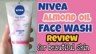 Nivea Gentle Almond oil facewash for dry and sensitive skinNivea facewash Review for glow in winter [upl. by Cailean880]