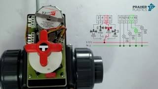 Anschluss eines EO510 Antriebes auf einen 3Wege Kugelhahn S4 mit TKugel von Praher Plastics [upl. by Adnale]