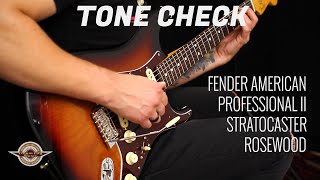 TONE CHECK Fender American Professional II Stratocaster Rosewood Fingerboard Demo  No Talking [upl. by Hanley]