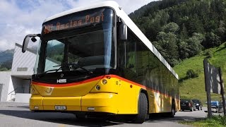 Mit dem Bus durch die Berge  Schweizer Postbus auf der Bristenstrasse und Alpenblick [upl. by Dnalyk]