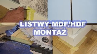 Listwa przypodłogowa MDF cięcie montaż maskowanie łączeń [upl. by Budworth4]