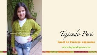 Cómo tejer un bolero con trenzas en dos agujas para niñas [upl. by Ahsytal]