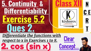 Exercise 52 Class 12 Maths Q2Continuity ampDifferentiability [upl. by Aehr]