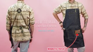 How to Make Cross Back Apron Printable Sewing Pattern [upl. by Nollat]