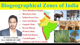 Biogeographical zones of IndiaPhytogeographic Zones Botanical province  Floristic region of India [upl. by Ztirf77]