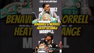 David Benavidez amp Morrell HEATED EXCHANGE at press conference [upl. by Ihskaneem593]