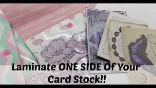 😱💗Laminate ONE SIDE Of Your Card Stock DIY EmbellishmentsEphemera 5💥🤓 [upl. by Enasus]