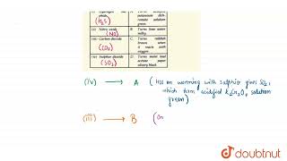 Match the gases given in column I to the identification of the gases mentioned in column II [upl. by Brew]