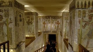 The tomb of Ramses III in the Valley of the Kings Egypt [upl. by Leiser]