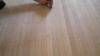 Setting nails on a face nailed hardwood floor [upl. by Wilsey]