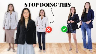 Long blazers dont look good on you No you were just styling it WRONG Heres how to do it right [upl. by Esaertal]