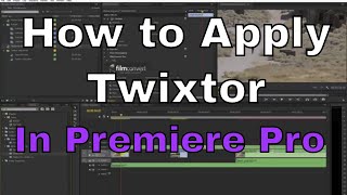 How to apply the Twixtor Effect in Premiere Pro [upl. by Putnam]