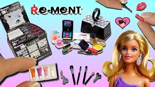 Barbie Doll Miniature Make up Collection  Dollhouse Toy Cosmetic Rement [upl. by Leseil]