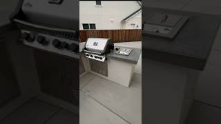 Custom BBQ Island construction concrete backyard landscaping bbq [upl. by Llenrad]