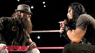 Roman Reigns and Bray Wyatt have a sitdown discussion Raw October 19 2015 [upl. by Erastes740]