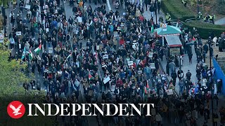 Watch again Aerials of huge proPalestine march in London on Remembrance Day [upl. by Lotty]