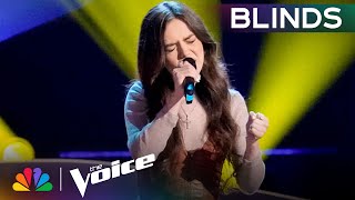 Coaches Fight Over Mara Justines quotGoodbye Yellow Brick Roadquot by Elton John  Voice Blind Auditions [upl. by Talie71]