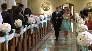 Blessed Sacrament Catholic Church Wedding Recessional  Toronto Videographer Photographer [upl. by Leahcym429]