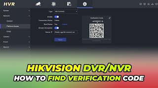 How To Find Hikvision DVR Verification Code [upl. by Ebner475]