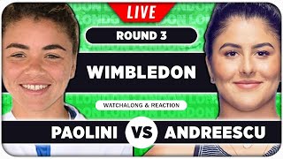 PAOLINI vs ANDREESCU • Wimbledon 2024 • LIVE Tennis Talk Watchalong [upl. by Atteynot]