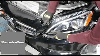 How to Replace Headlight in Mercedes Benz C300 W205 W206 and E300 W213 [upl. by Ihana]