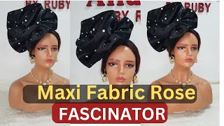 How to Make a Maxi Fabric Crinoline Rose Fascinator using Off Cut Fabric [upl. by Humph]