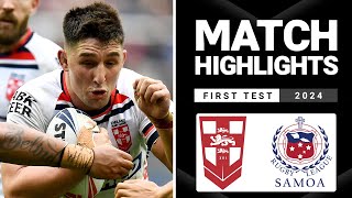 International Rugby League  England v Toa Samoa  Match Highlights  First Test [upl. by Demmer]