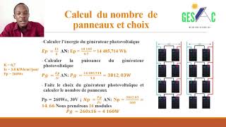 exercice de dimensionnement dun système photovoltaïque [upl. by Erot]