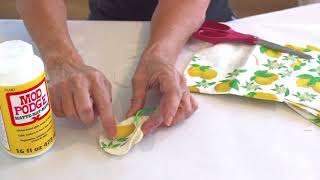 How To Decoupage Lemon Oyster Shell Christmas Ornaments [upl. by Sucramraj338]