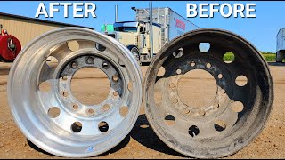 How To Clean Up Old Aluminum Rims  Turning Old Beat Up Inner Rims Into Nice Clean Outter Rims [upl. by Anagnos]