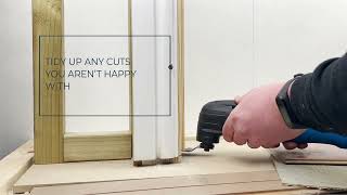 How To Fit Laminate Flooring Around Doors  Cutting Around Door Frames amp Architraves  DFD [upl. by Atis]