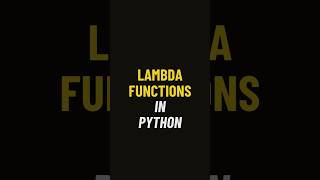 Need quick anonymous functions Use lambda pythonbasics pythonchallenge python pythontutorial [upl. by Center546]