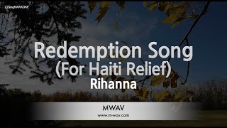 RihannaRedemption Song For Haiti Relief Melody ZZang KARAOKE [upl. by Eromle]