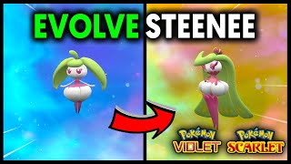 HOW TO EVOLVE STEENEE INTO TSAREENA ON POKEMON SCARLET AND VIOLET [upl. by Noemad]