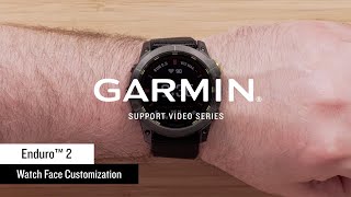 Garmin Support  Enduro™ 2  Watch Face Customization [upl. by Junieta]