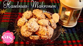 Haselnussmakronen 🎄 Einfaches Weihnachtsgebäck 🎄🔔 Haselnuss Makronen auf Oblaten [upl. by Ynahirb]