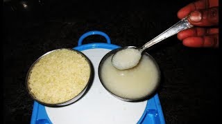 4 to 8 Month baby wight gaining food How to make Rice Puree for Babies [upl. by Nessim]