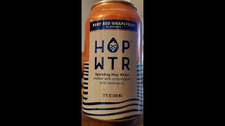 Hop Wtr Ruby Red Grapefruit Flavored Sparkling Hop Water Review [upl. by Atinniuq]