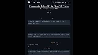 Understanding IndexedDB for ClientSide Storage [upl. by Audi]