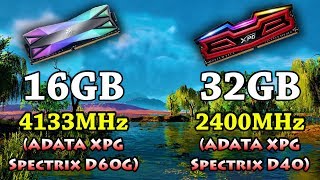 RAM Test 16GB 4133MHz vs 32GB 2400MHz  1080p and 1440p PC Gameplay Benchmark Test [upl. by Nakada612]