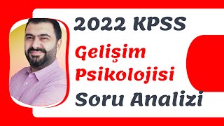 2022 KPSS Gelişim Psikolojisi Soru Analizi [upl. by Oona556]