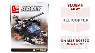 Sluban Helicopter  Speedbuild Army Series M38B0587G [upl. by Ama]