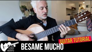 Besame Mucho Fingerstyle Guitar Tutorial arranged Sergio Ercole [upl. by Stephine]